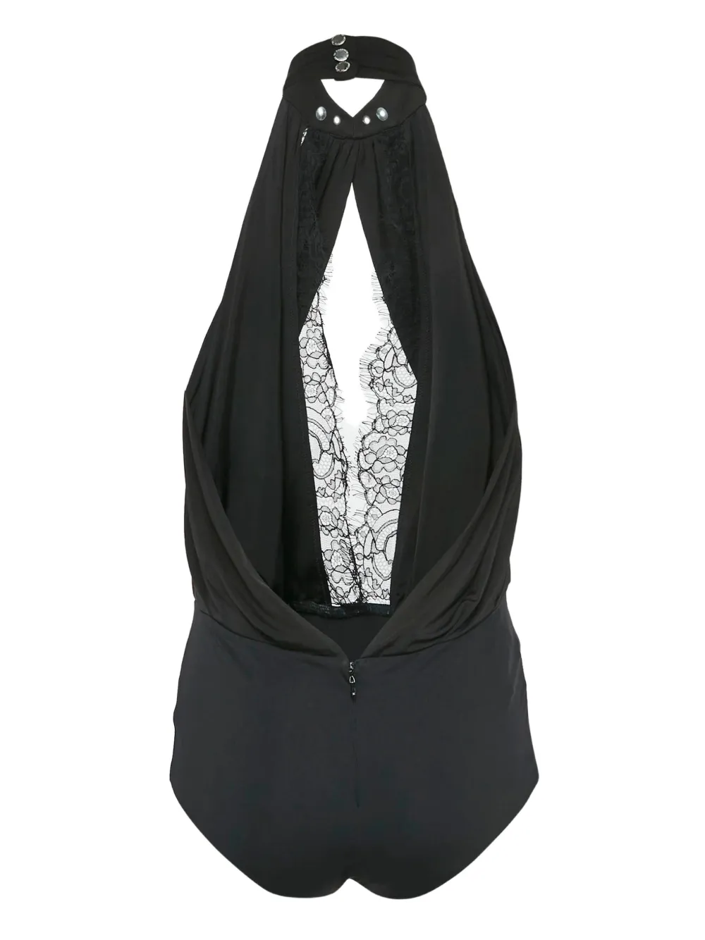Elisabetta Franchi lace-insert halter body | Image 2