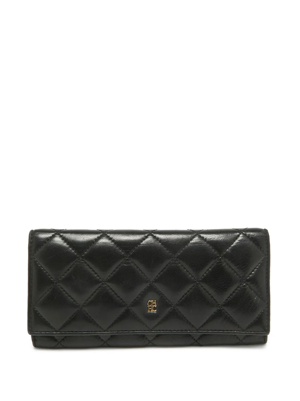 Carolina Herrera Vintage quilted leather long wallet | Black | Image 1