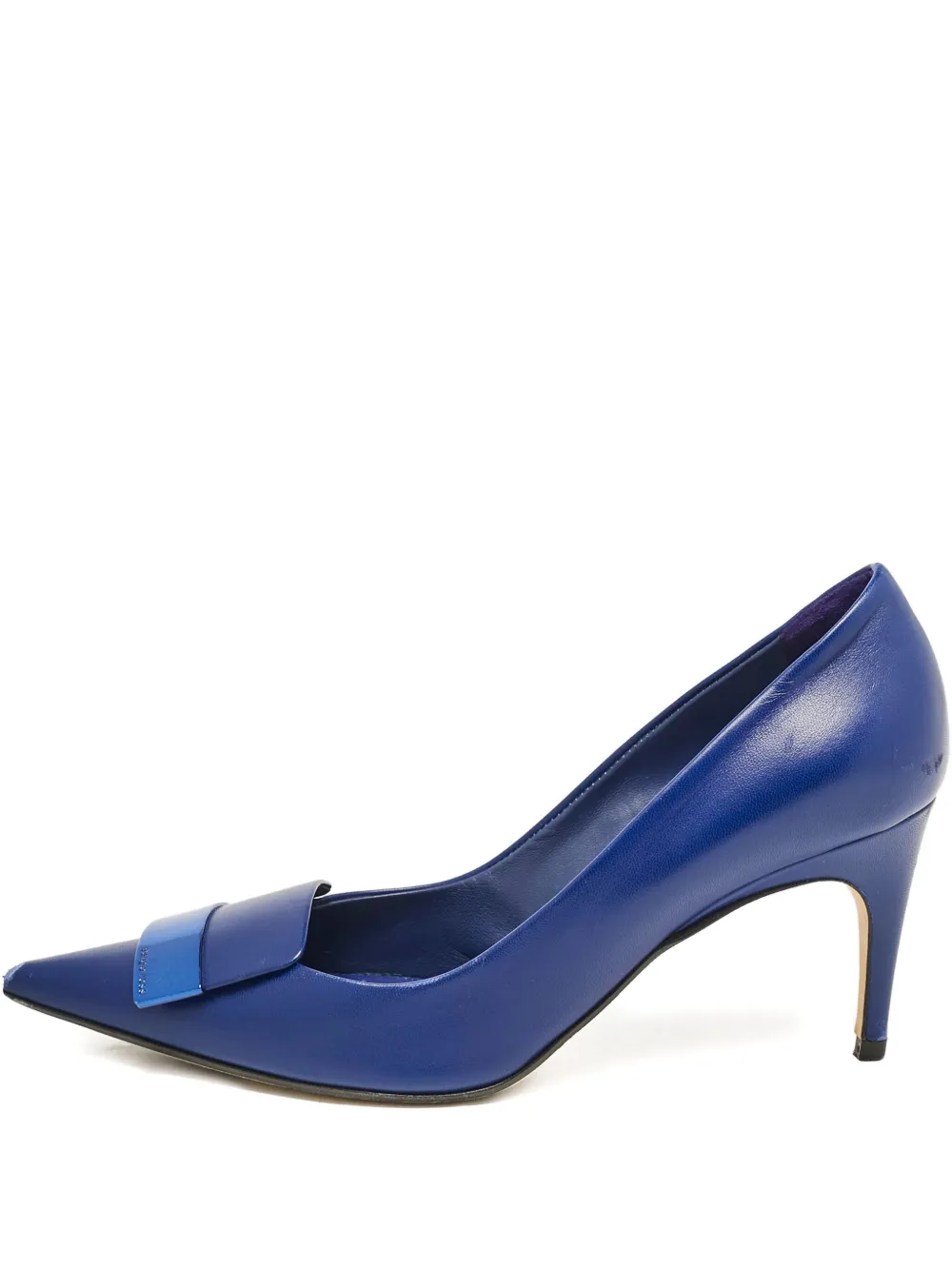 Sergio Rossi Vintage pre-owned 100mm leather pumps | Blue | Image 1