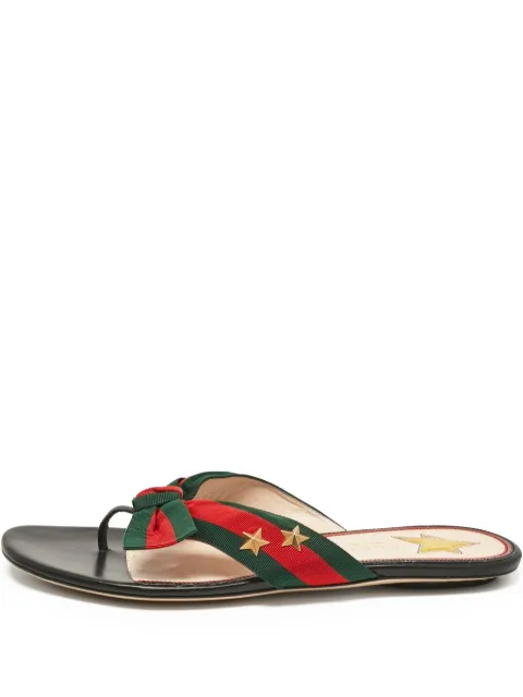Gucci Pre-Owned Web-stripe sandals