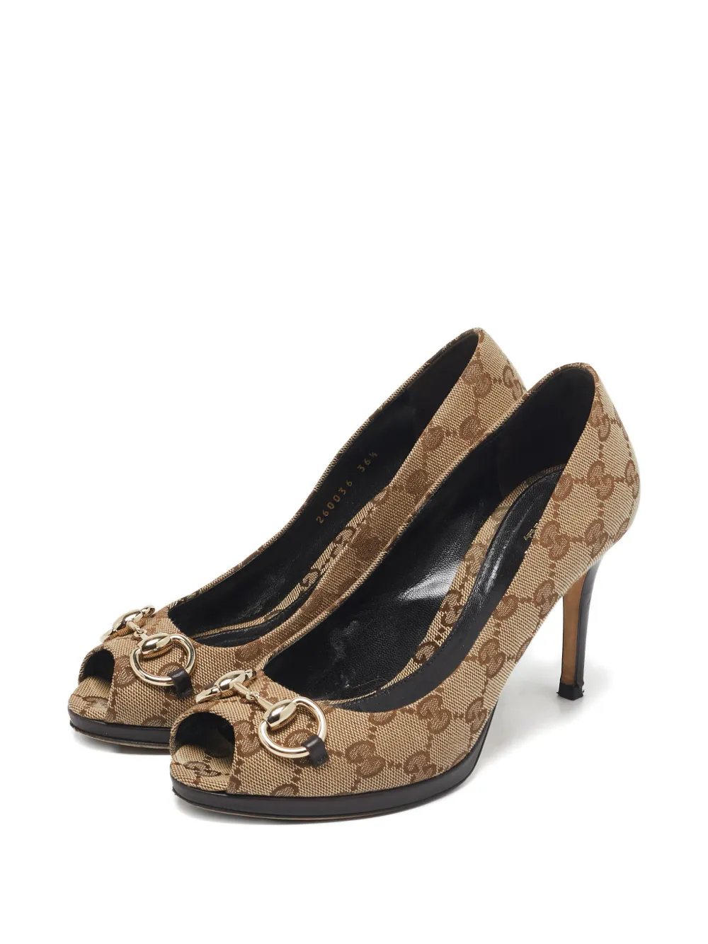 Gucci Pre-Owned Pumps met horsebit hak - Bruin