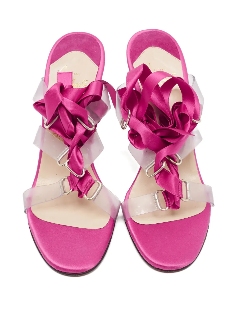 Christian Louboutin Pre-Owned ribbon-strap heeled sandals | Image 2
