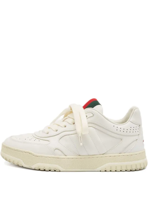 Gucci Pre-Owned Re Web Sneakers | White | FARFETCH