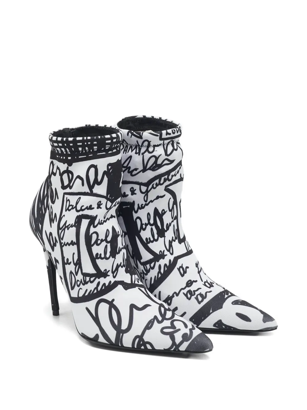Dolce & Gabbana Pre-Owned graffiti-print sock boots | Image 2