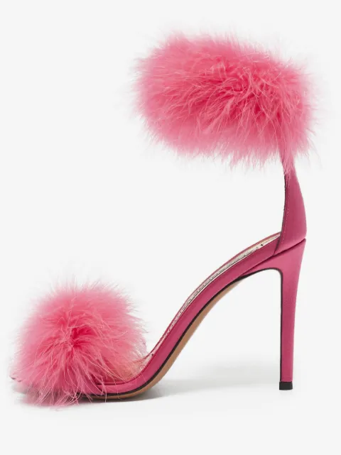 Alexandre Vauthier sandales à détails de plumes