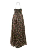 alice + olivia floral print maxi dress - Black