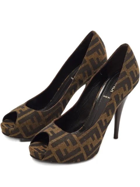 Fendi Pre-Owned Zucca platform pumps