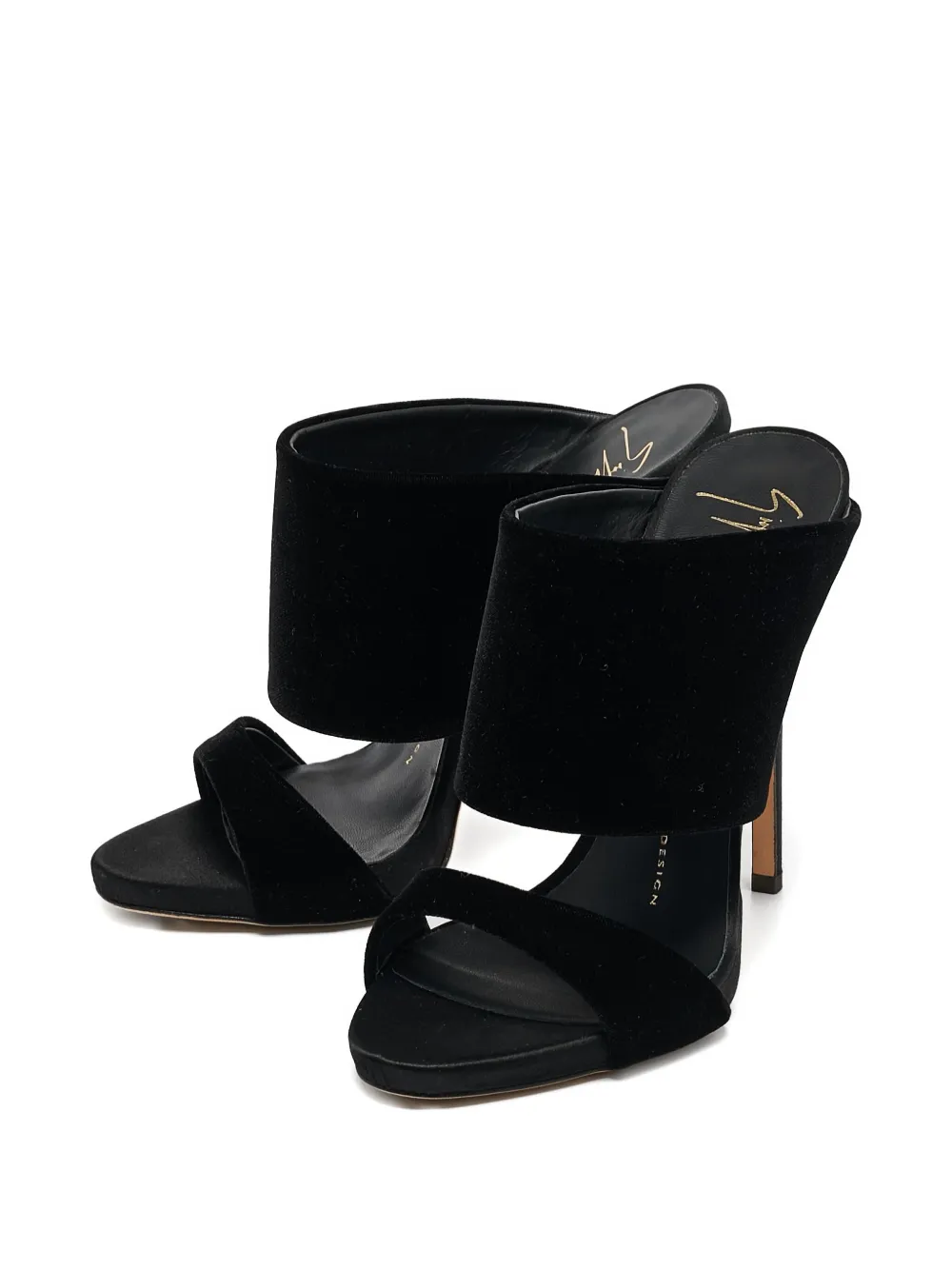 Giuseppe Zanotti Vintage Pre-owned 120 mm fluwelen pumps - Zwart