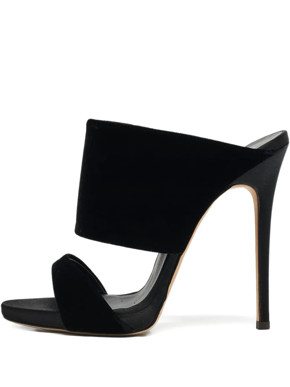 pre-owned 120mm velvet pumps