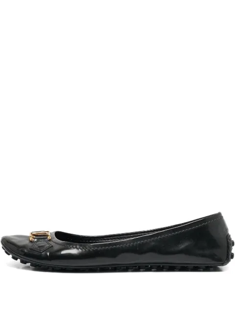 Louis Vuitton Pre-Owned LV-buckle leather ballet flats