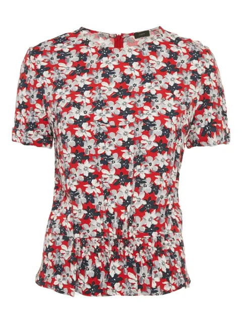 JOSEPH blouse fleurie à manches courtes