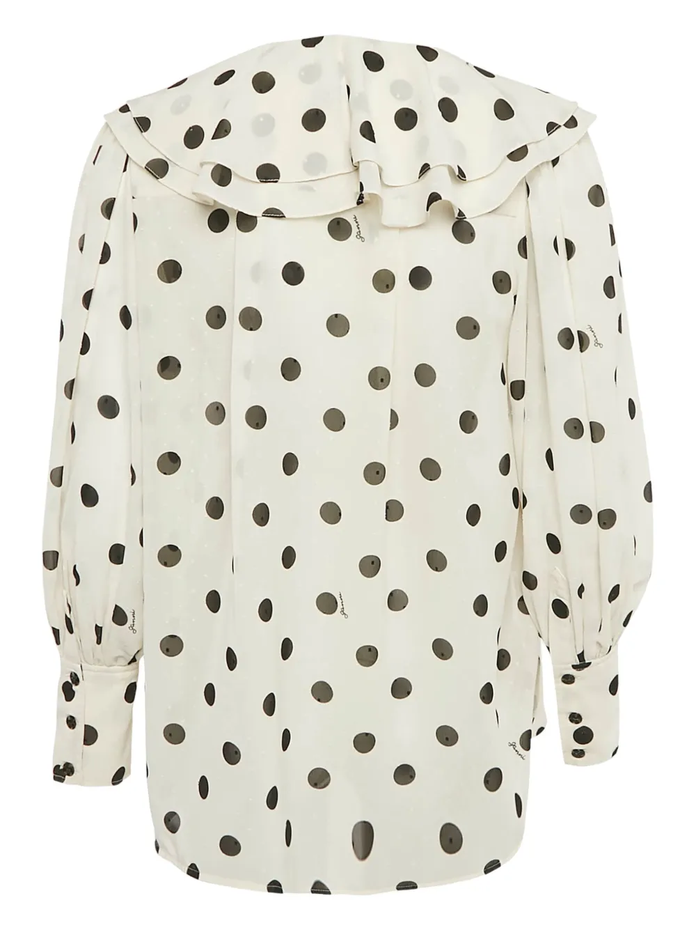 GANNI polka dot ruffled blouse | Image 2