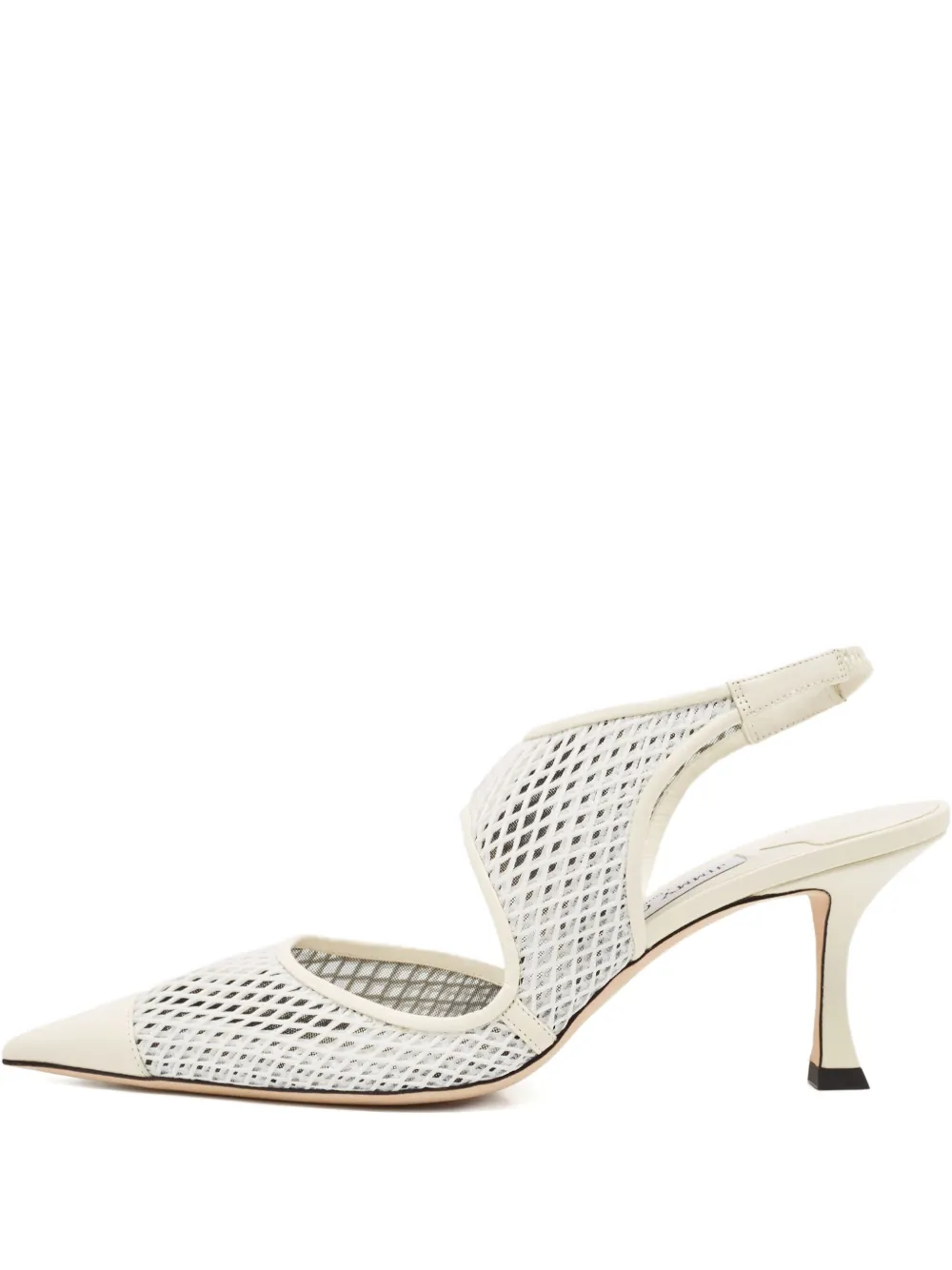 Jimmy Choo Pre-Owned 100mm mesh slingback pumps | White | Image 1