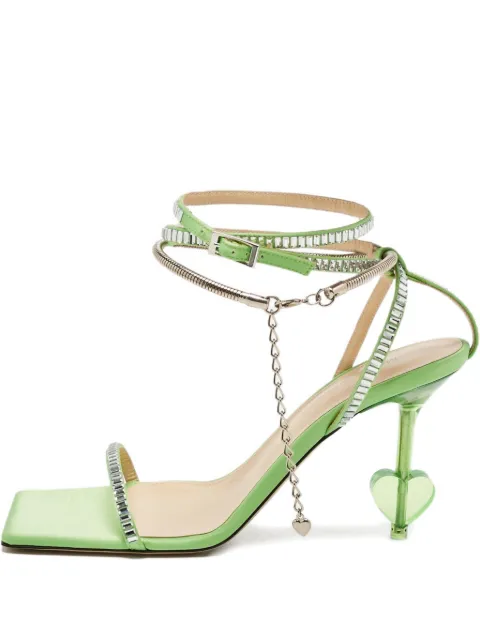 MACH & MACH Sandalen mit Kristallherz 90mm