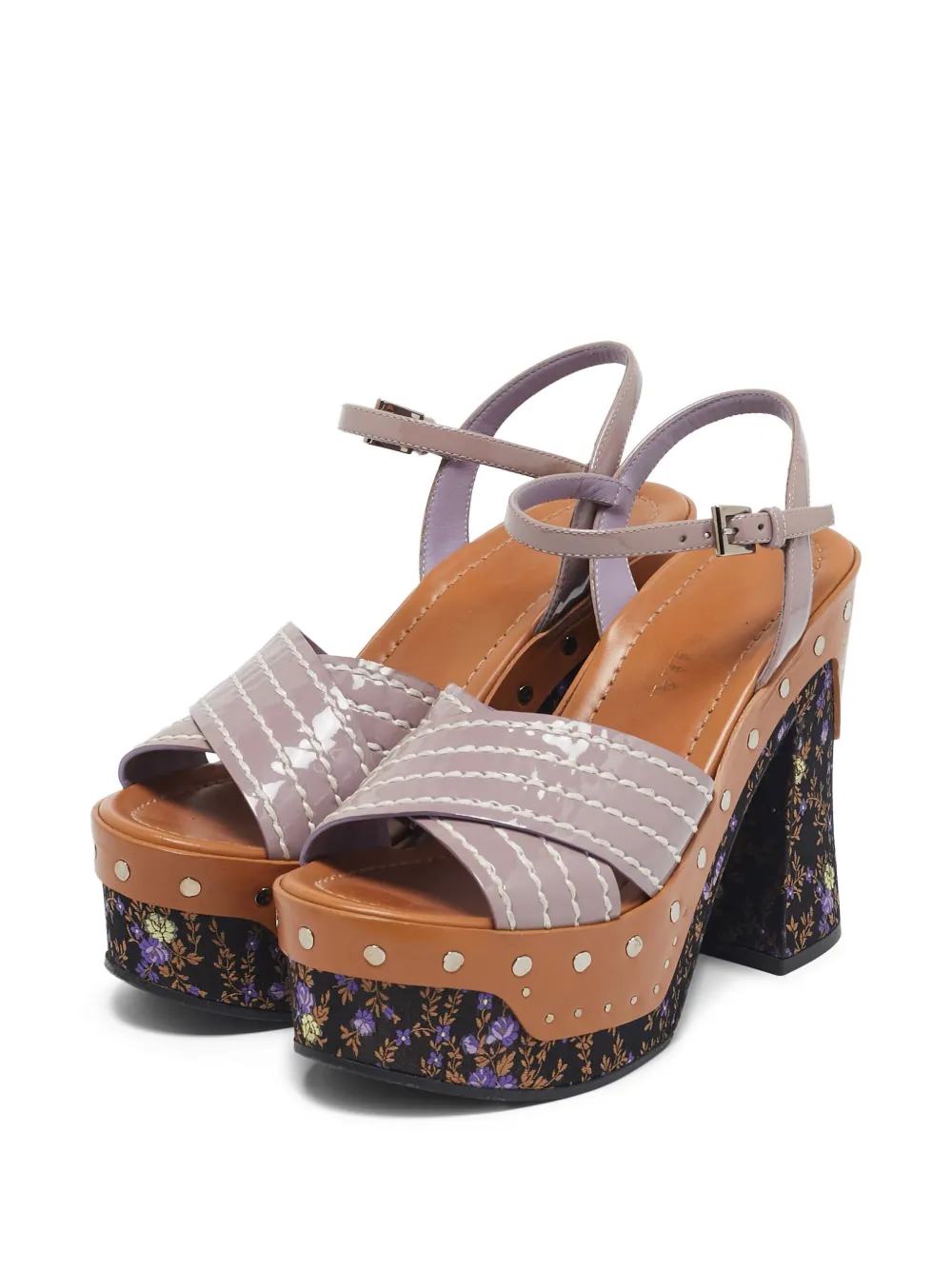 Prada Pre-Owned 110mm leather heeled sandals | Image 2