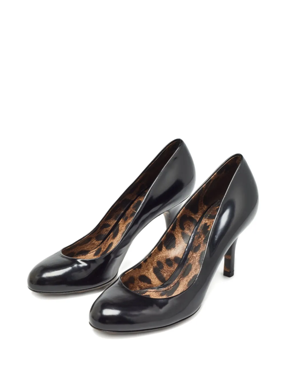 Dolce & Gabbana Pre-Owned Lakleren pumps met luipaardprint - Zwart