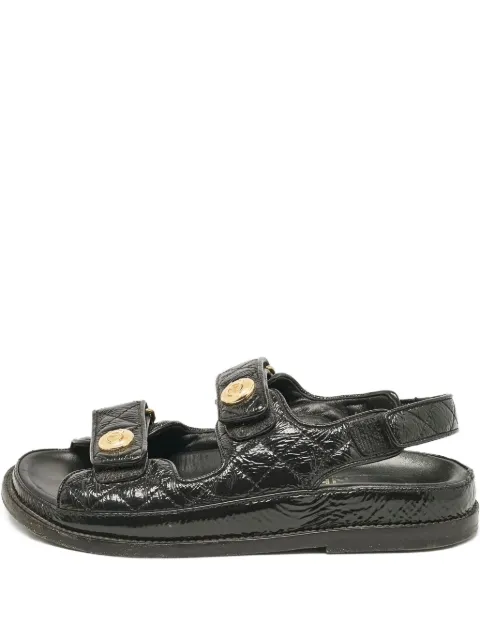 CHANEL Pre-Owned sandalias con capitonado de rombos