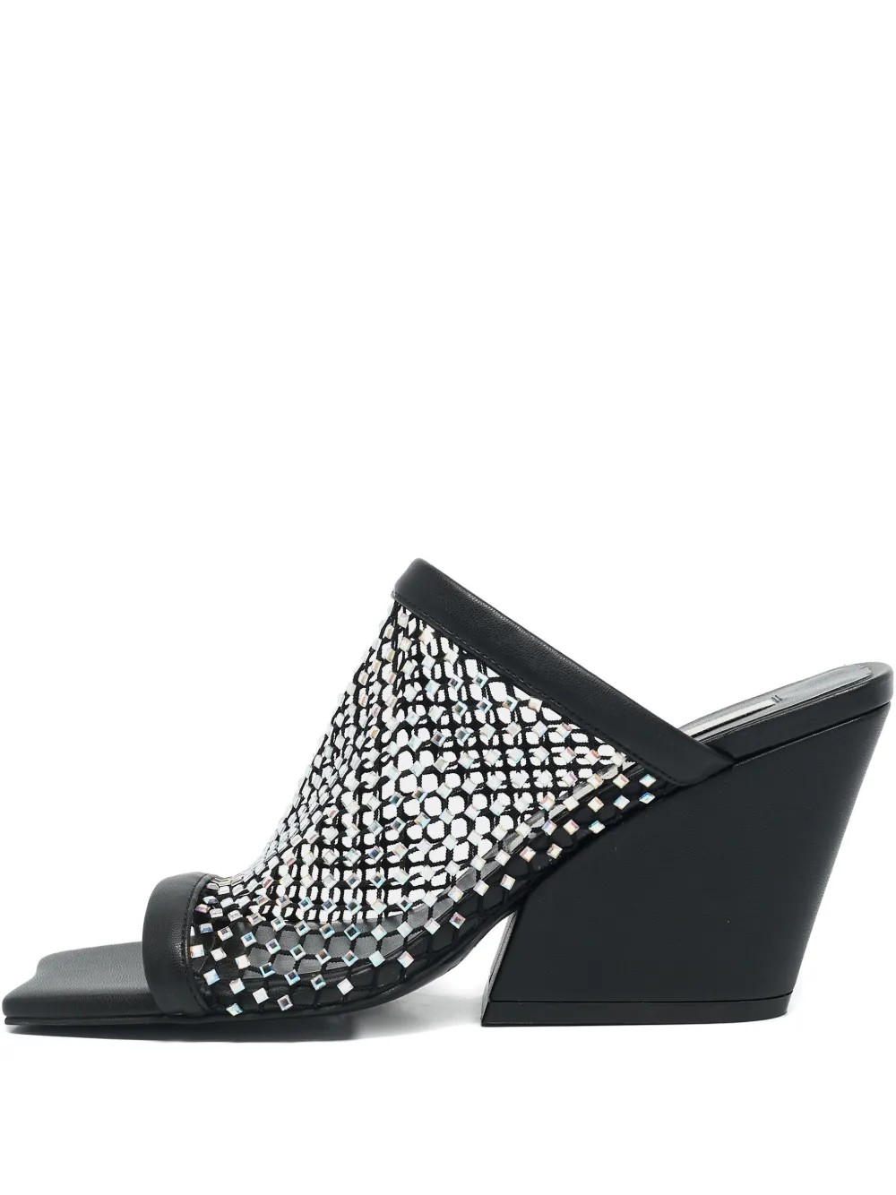 Stella McCartney Pre-Owned 2024 100mm crystal-embellished mules | Black | Image 1