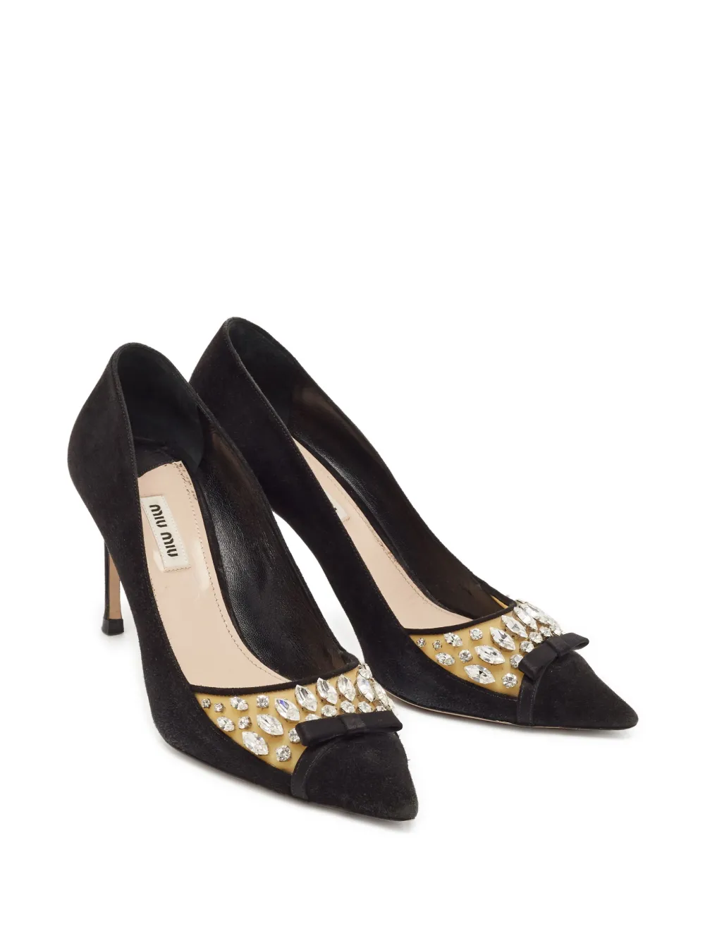 Miu Miu Pre-Owned 85mm crystal-embellishment sandals | Image 2