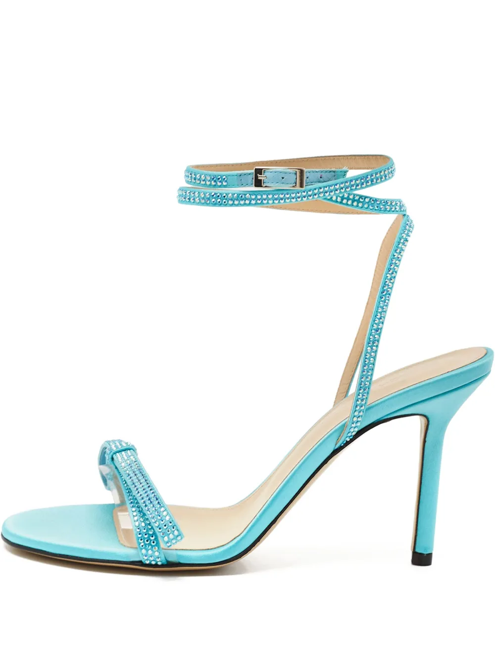 MACH & MACH pre-owned 90mm strappy embellished sandals | Blue | Image 1
