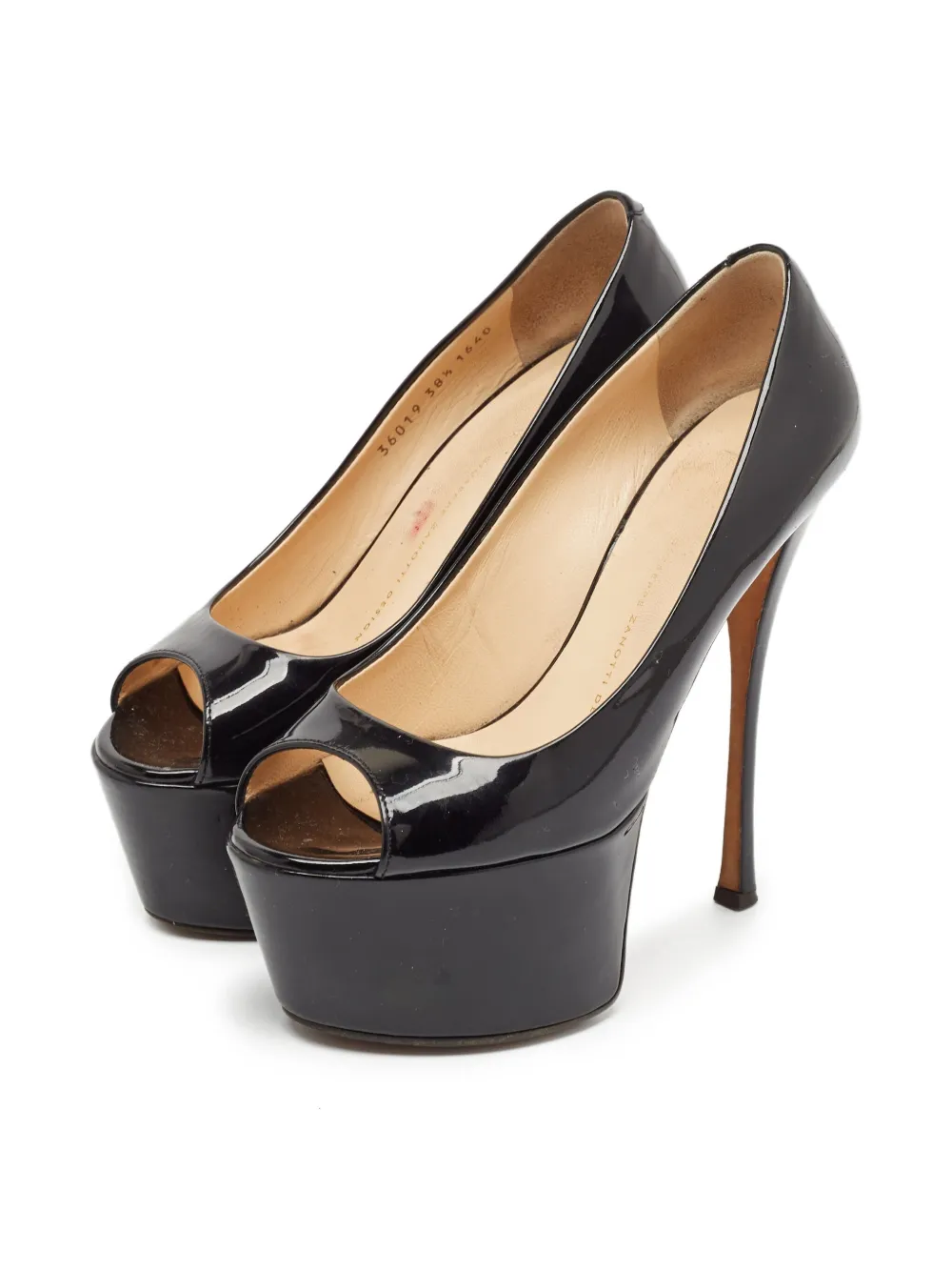 Giuseppe Zanotti Vintage Pre-owned 150 mm Sharon pumps met open neus - Zwart