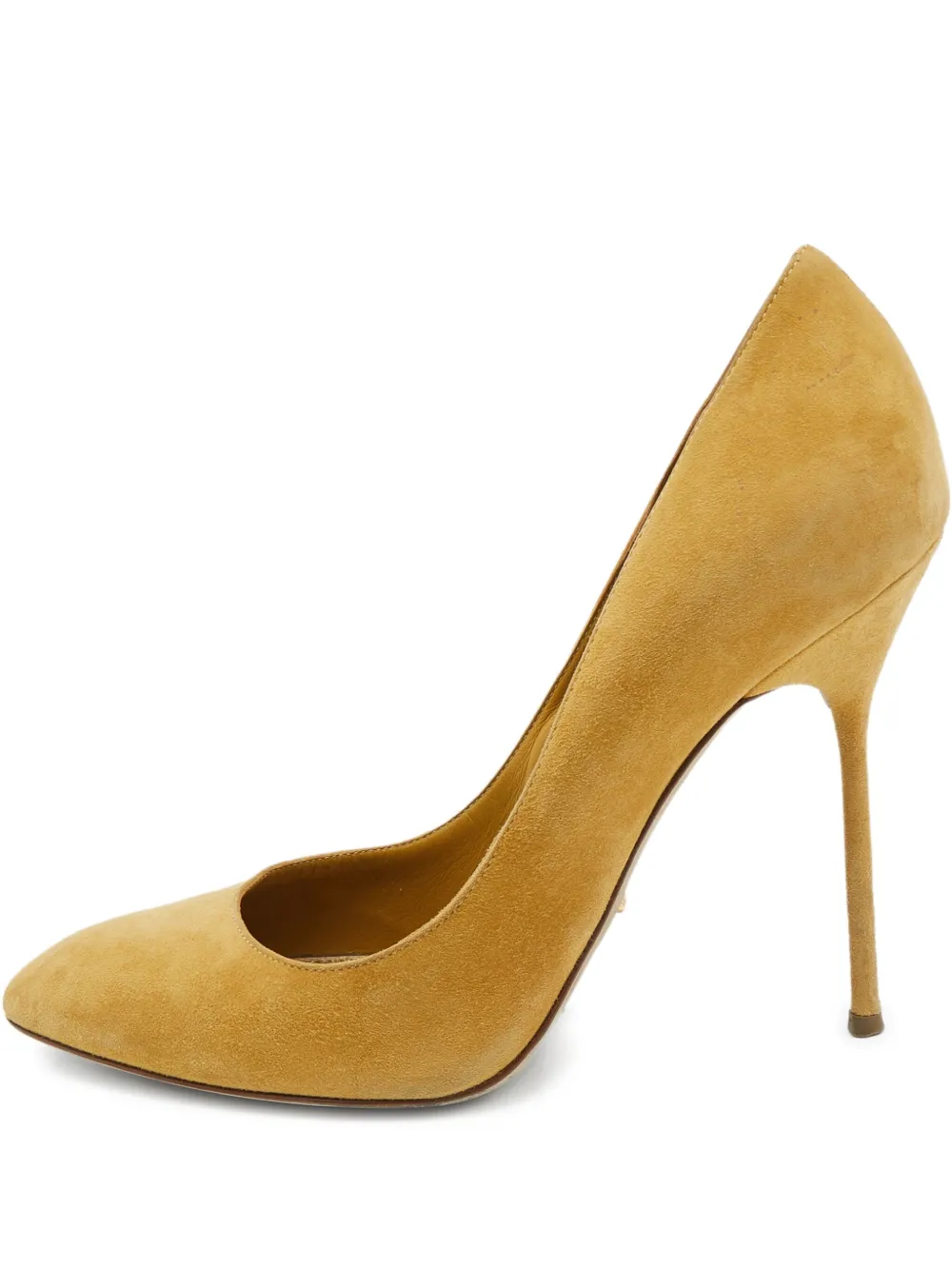 Sergio Rossi Vintage pre-owned 115mm suede pointed-toe pumps | Yellow | Image 1