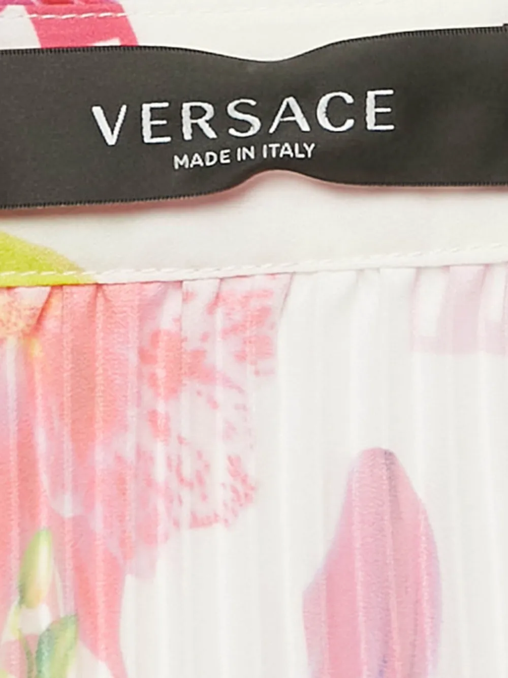 VERSACE Pre-owned Floral-print Midi Skirt In White