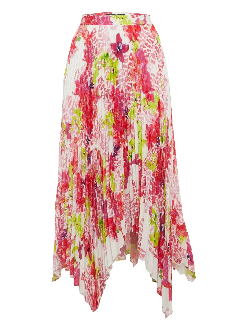 Versace Pre-Owned Midi-jurk met bloemenprint - Wit