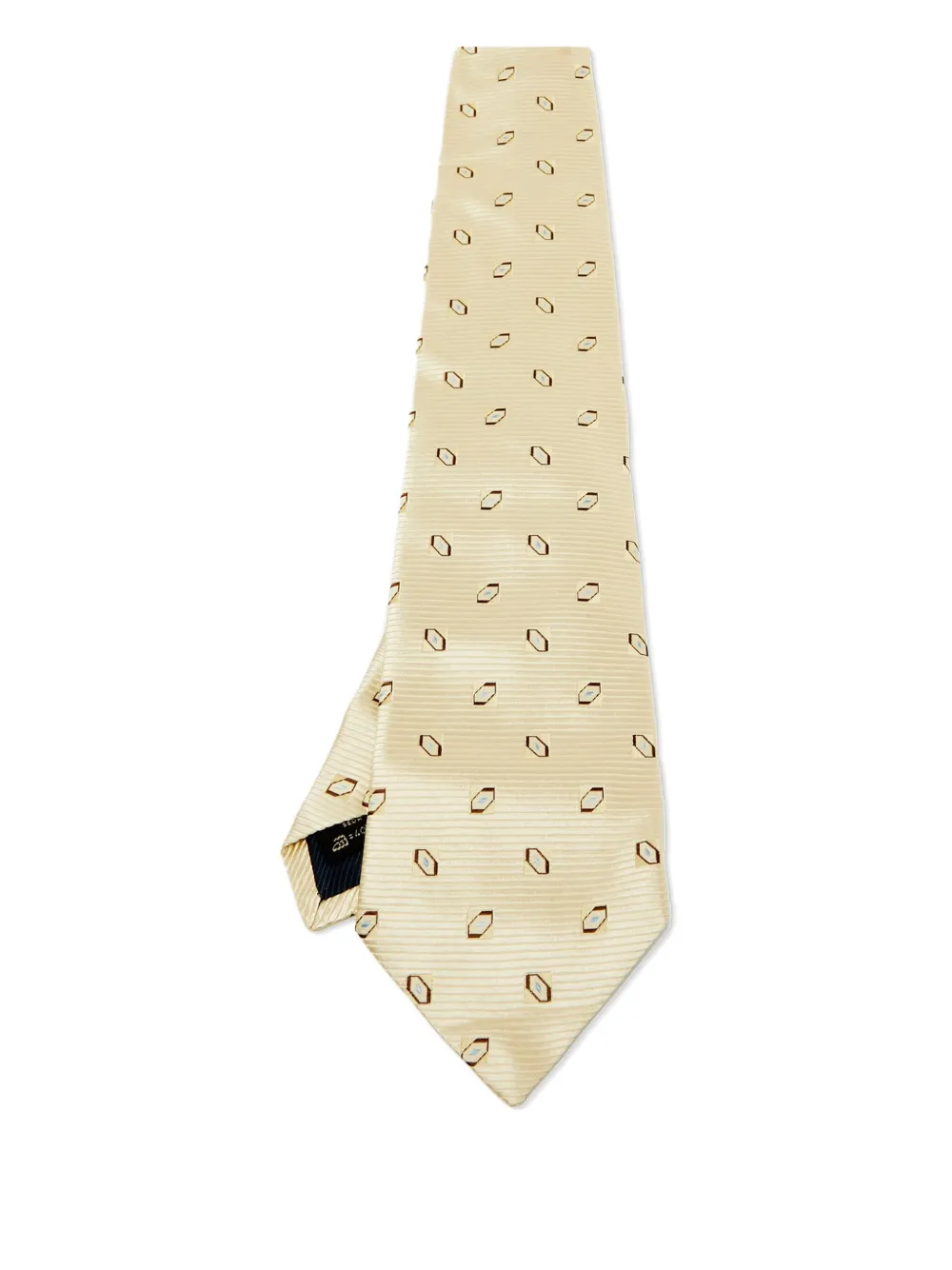 Ermenegildo Zegna Vintage Cravatta in seta con motivo geometrico - Giallo