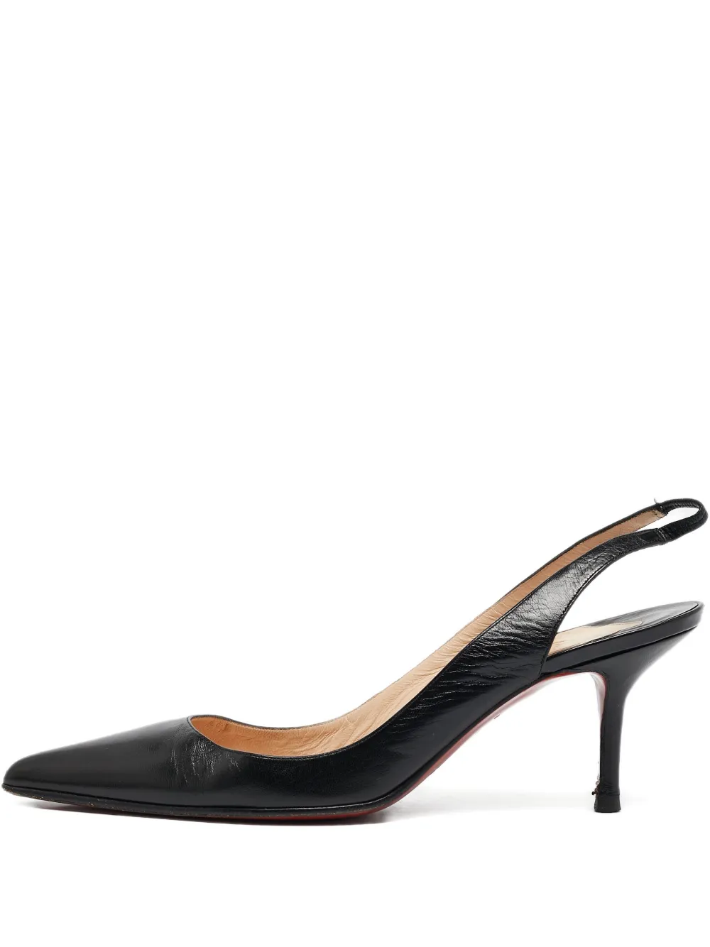 Christian Louboutin Pre-Owned 85mm V Sling leather pumps - ブラック Christian Louboutin Pre-Owned 85mm V Sling leather pumps - ブラック