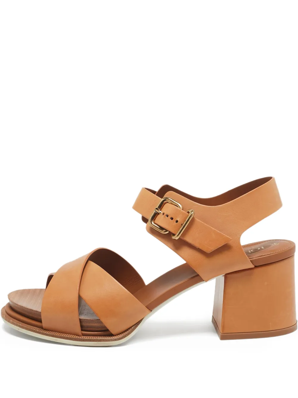 Tod's Vintage pre-owned 65mm cross-strap sandals | Brown | Image 1