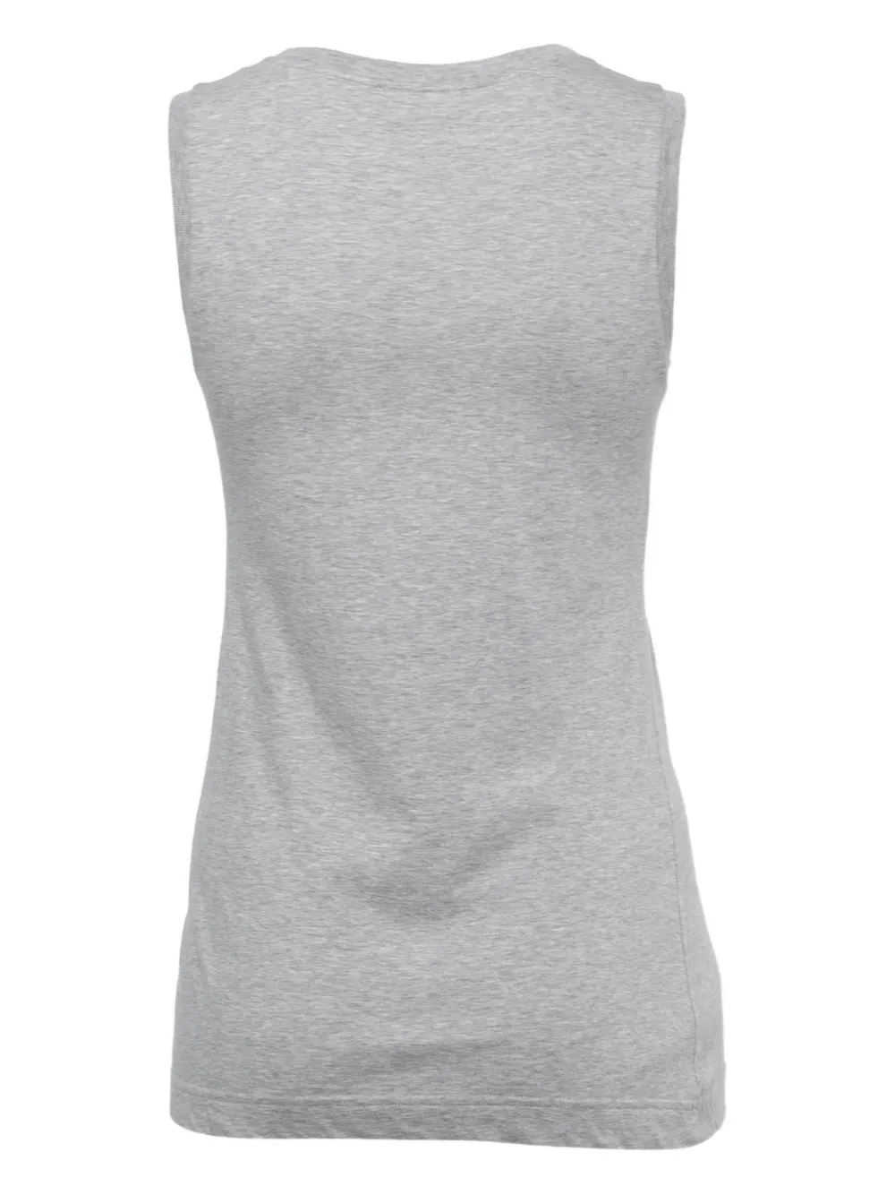 Pre-owned Dolce & Gabbana Lace-detail Tank Top In Gray