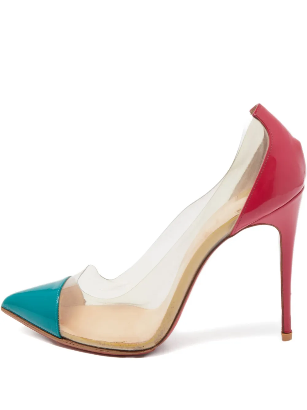Christian Louboutin Pre-Owned 110mm patent-leather clear-panel pumps - Christian Louboutin Pre-Owned 110mm patent-leather clear-panel pumps -