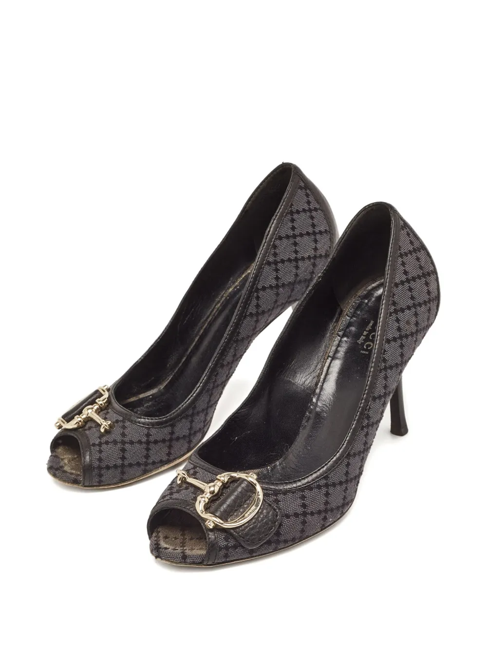 Gucci Pre-Owned 100 mm leren pumps met hakken - Zwart