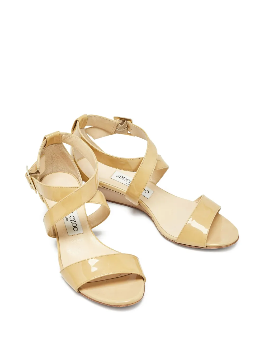 Jimmy Choo Pre-Owned Lakleren sandalen - Geel