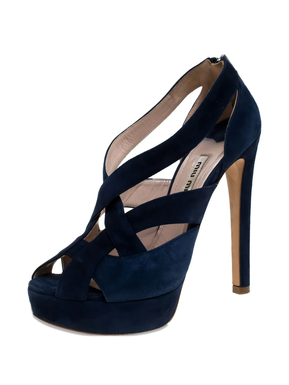 Miu Miu Pre-Owned 130mm suede platform sandals | Image 2