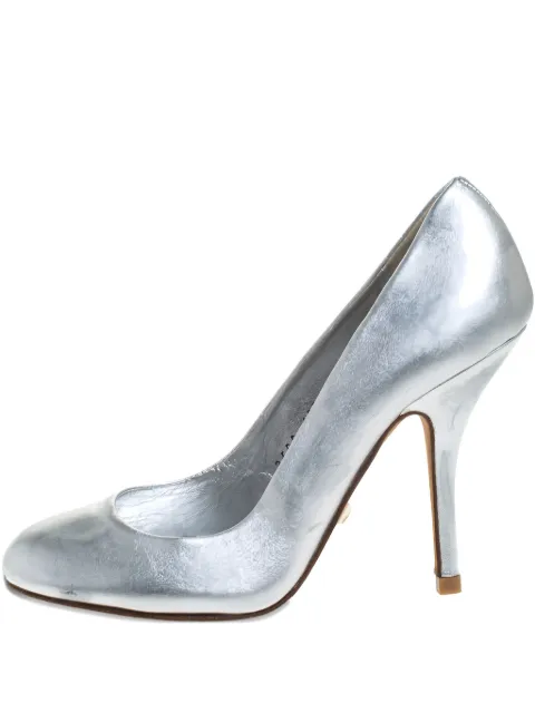 Gina pre-owned 100mm leather pumps