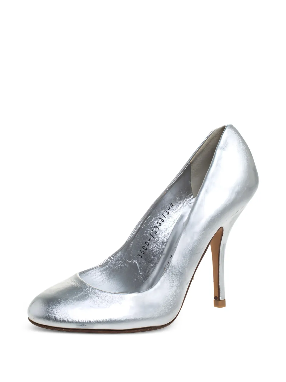 Gina Pre-owned 100 mm leren pumps - Metallic