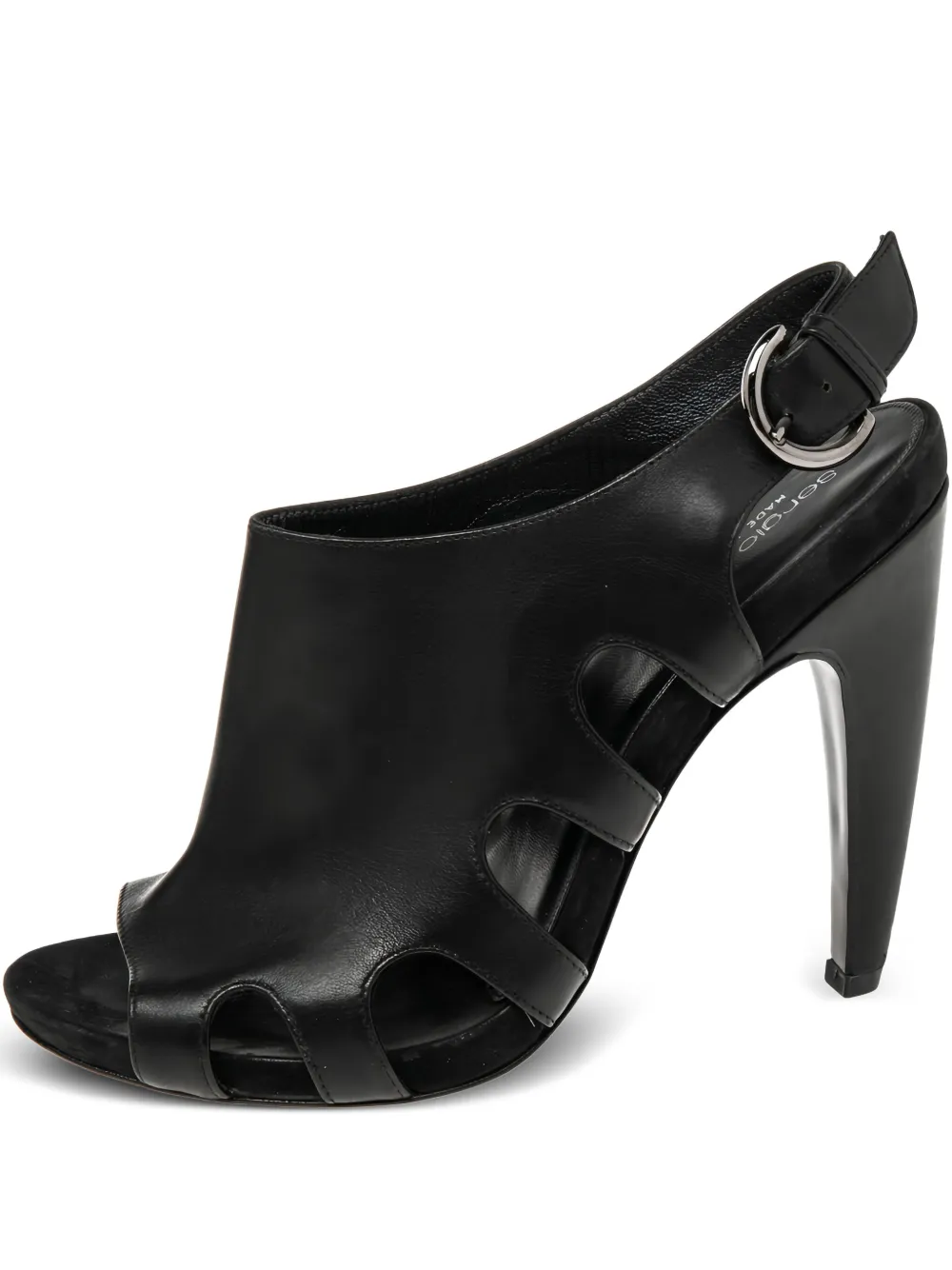 pre-owned 110mm patent leather cutout sandals