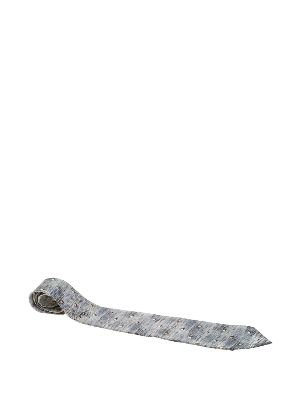cube-pattern silk tie