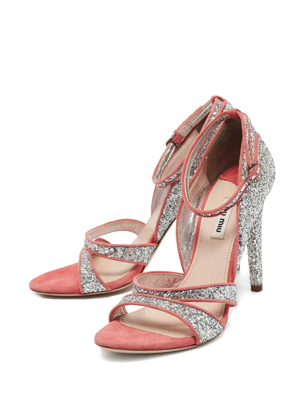 Miu Miu Pre-Owned glitter-embellished stiletto sandals | Image 2