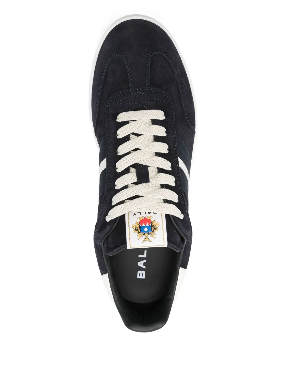 Bally logo-print suede sneakers Blue