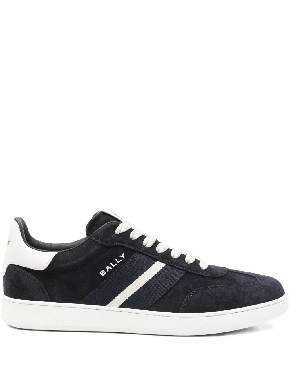 Bally logo-print suede sneakers Blue