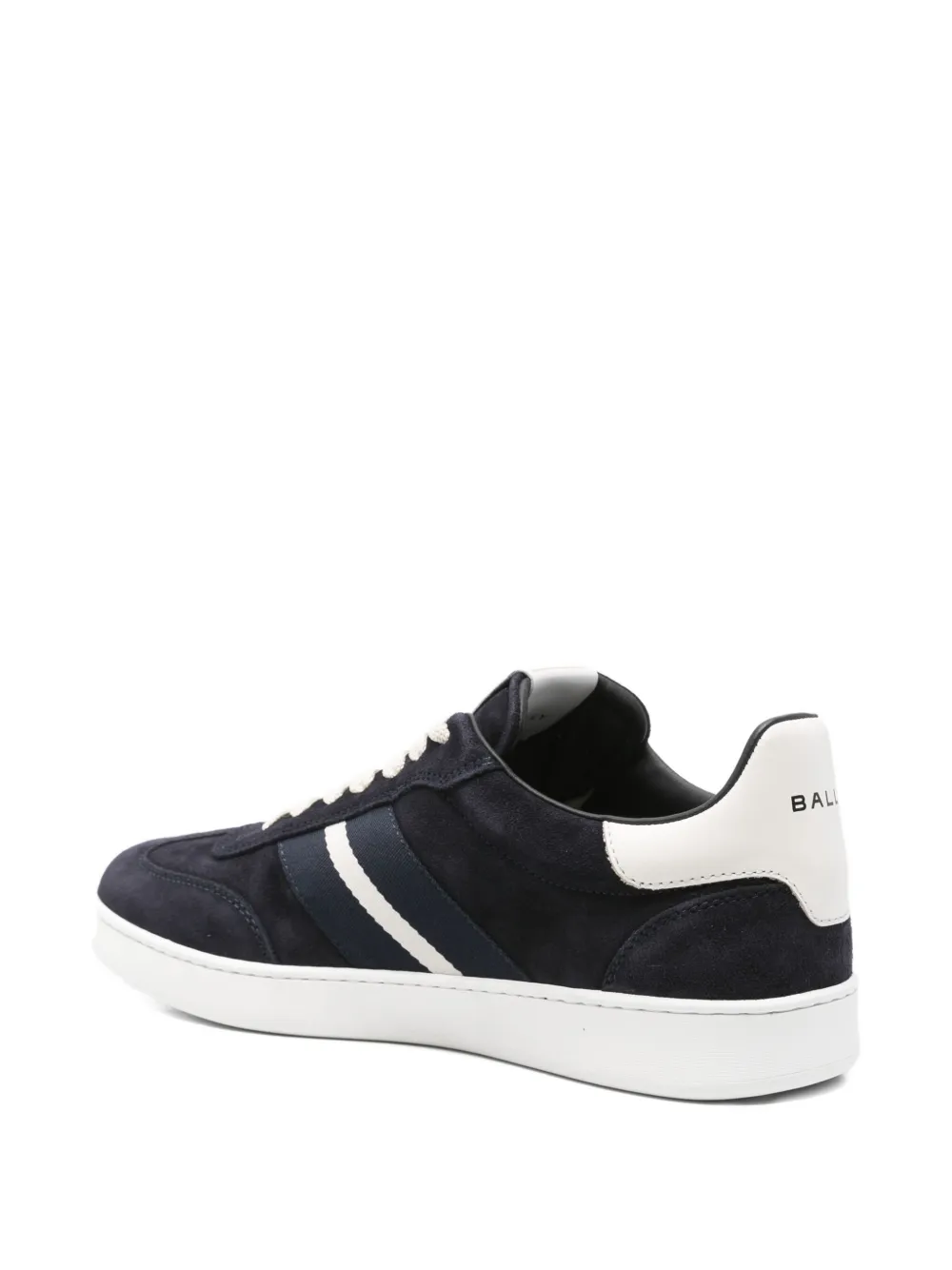Bally logo-print suede sneakers Blue