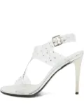 Stuart Weitzman clear rhinestone sandals - White