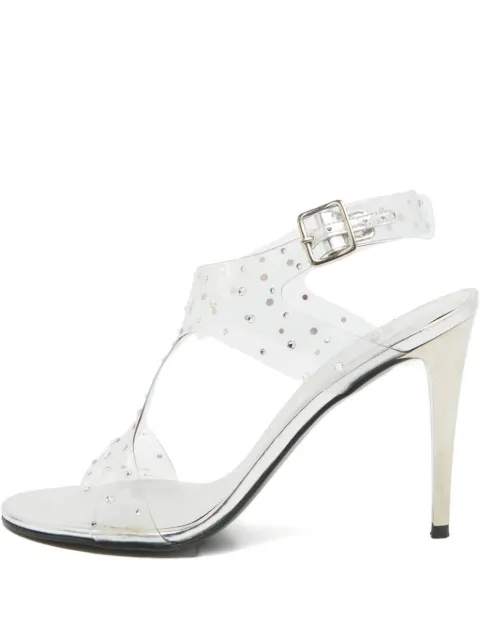 Stuart Weitzman clear rhinestone sandals