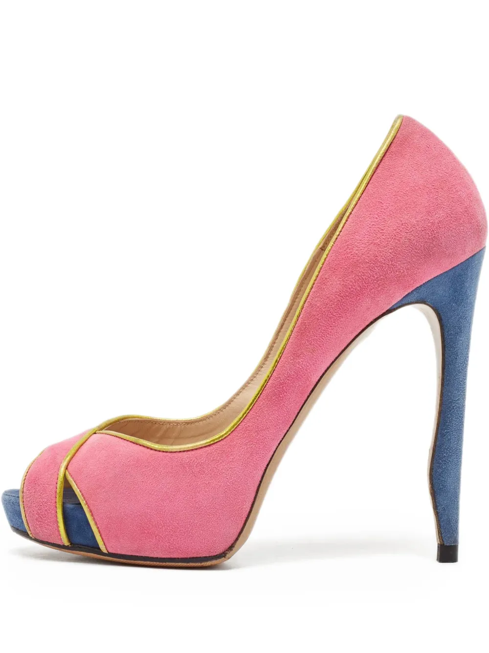 Nicholas Kirkwood escarpins en daim à bout ouvert 130 mm | rose | Image 1