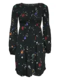 Maje graphic-print mini dress - Black