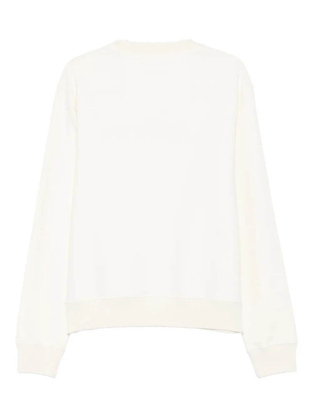 Lanvin logo-embroidered cotton sweatshirt - Wit