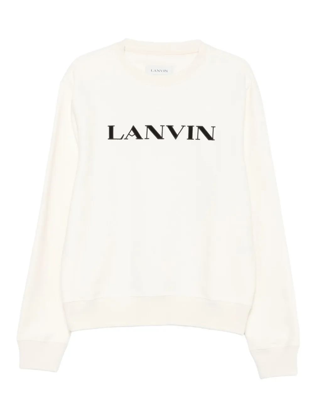 Lanvin logo-embroidered cotton sweatshirt | White | Image 1